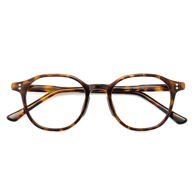 Character Round Full - Rim Eyeglasses in Bright Black, Gray, Tortoise, White, and Yellow - Vintage Style, Modern Comfort