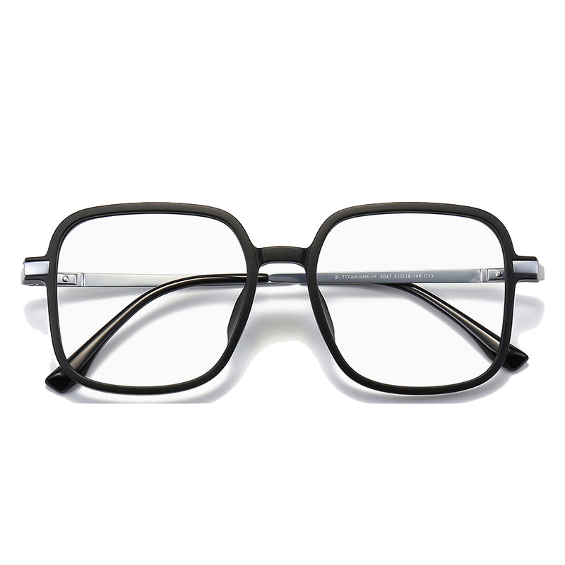 Coil Square Full - Rim Eyeglasses: Stylish Optical Frames in Black Gold, Black Silver, Gray, and White for Vision Correction and Fashion