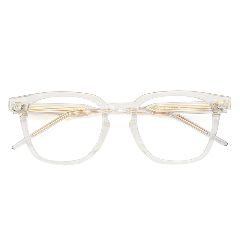 Botanist Square Full - Rim Eyeglasses: Trendy, Comfortable & Versatile in Bright Black, Gray, White