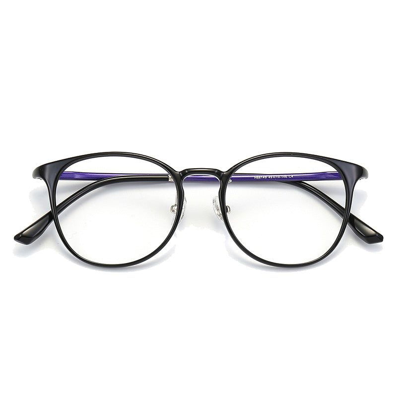 House Round Full-Rim Eyeglasses - Multiple Color Options, Lightweight, Anti-Blue Light, Ideal for Adults