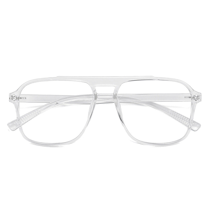 Captain Aviator Full - Rim Eyeglasses: Lightweight, Stylish & Durable in Gradient Bright Black, Gradient Matte Black, Gray, Matte Black, Transparent Gray