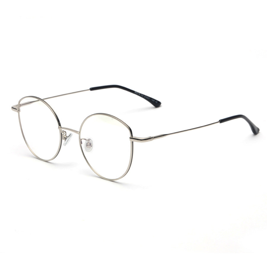 Judy Horn Full - Rim Eyeglasses: Stylish & Functional with Anti - Blue Light, Multiple Color Options (Black Blue, Black Yellow, Gold Black, Silver Black)