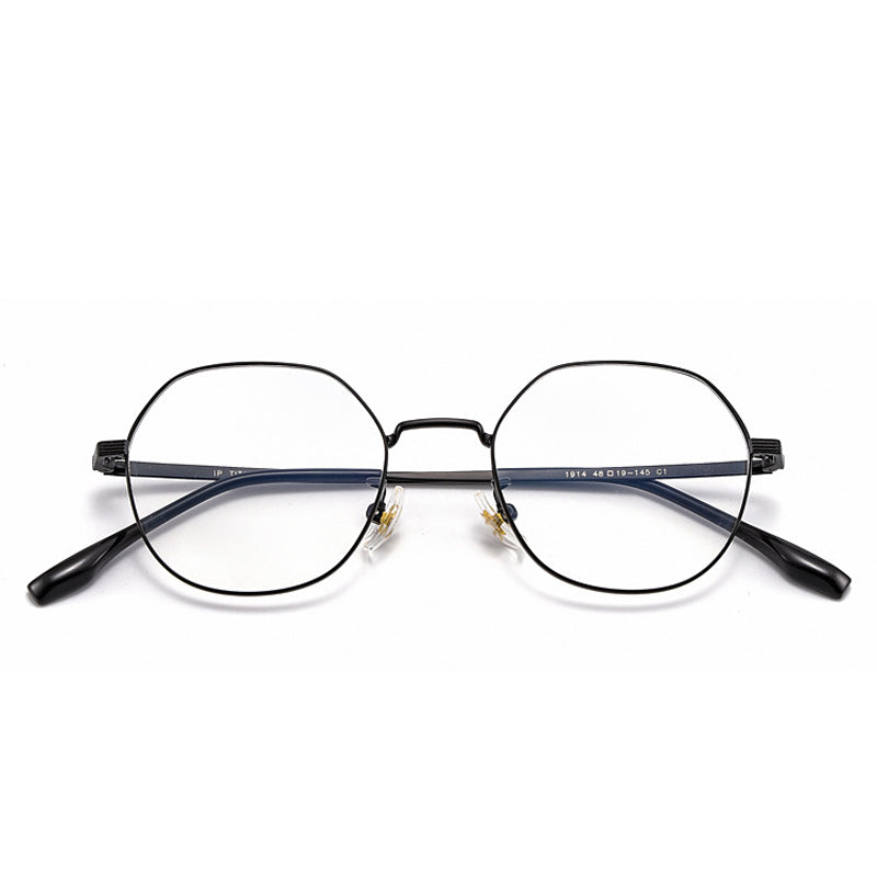 Bennett Geometric Full - Rim Eyeglasses: Trendy, Lightweight & Versatile in Black, Black Gold, Black Silver, Rose Gold, Silver