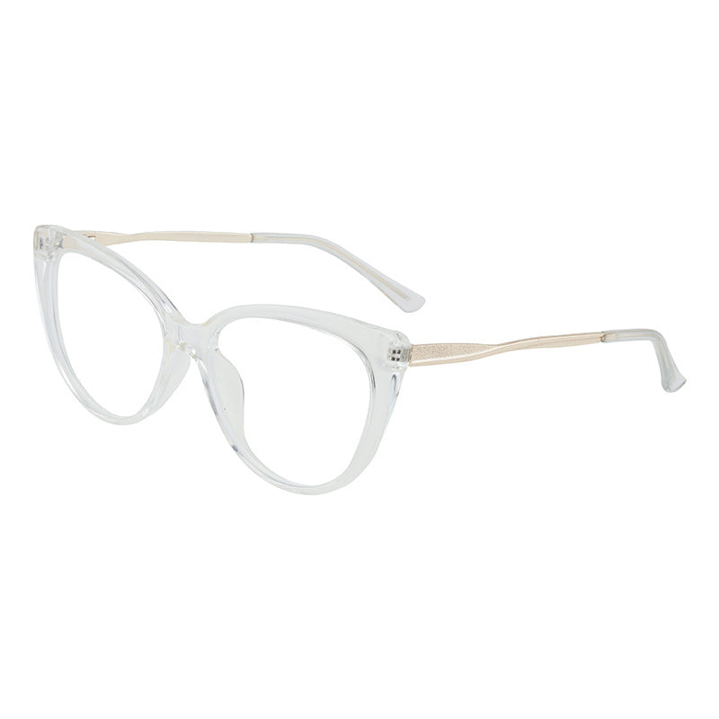 Divina Horn Full - Rim Eyeglasses: Cat - Eye Style in Multiple Colors (Almond, Black, Blue & More) for Vision & Fashion