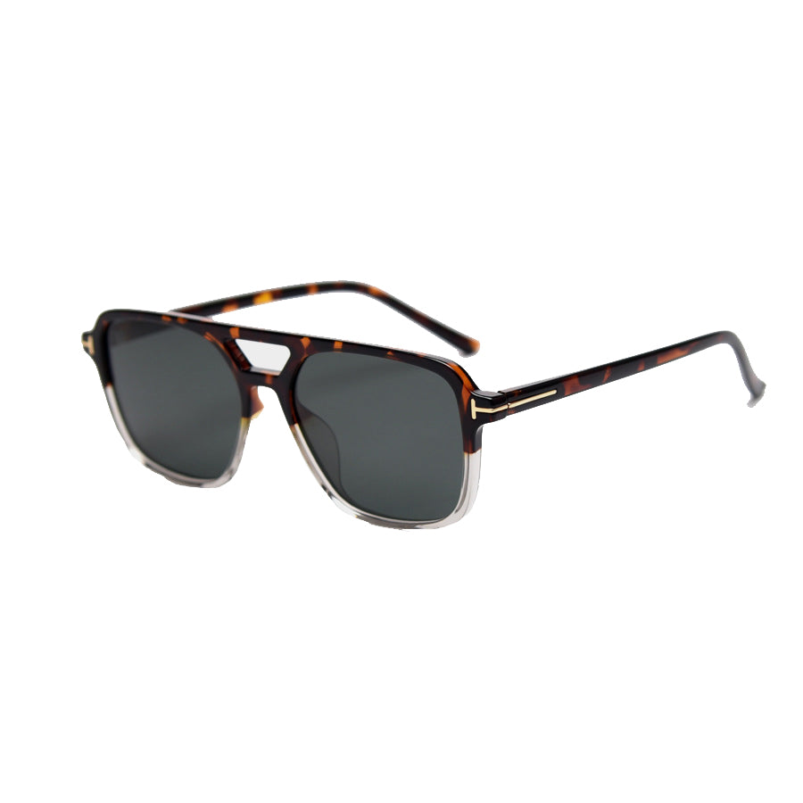 Till Aviator Full - Rim Sunglasses in Black Gray, Gradient Gray, Orange, Tortoise Green, and White Yellow - Stylish & Functional for Outdoor Use