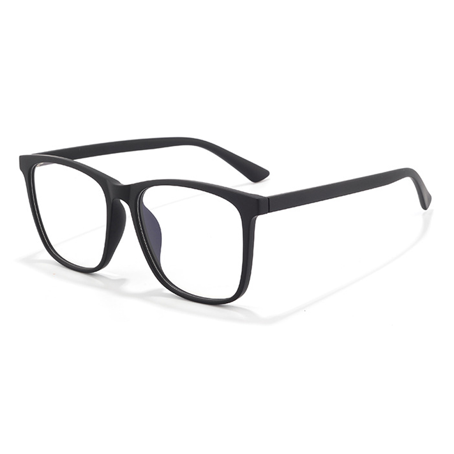 Tatum Square Full - Rim Eyeglasses in Matte Black: Ideal for Daily Vision & Screen Protection, with Lightweight & Durable Plastic Frames