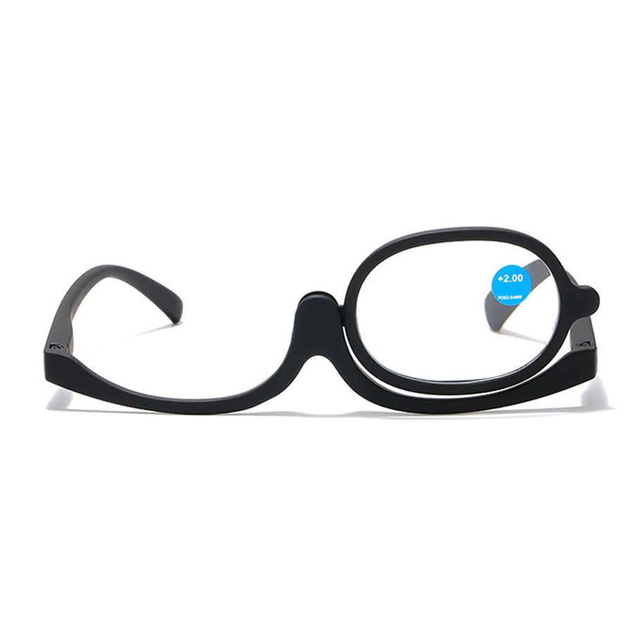 Makeup Readers Eyeglasses - Multiple Colors (Black, Blue, Grey, Purple, Red) with Various Magnifications (+1.00 to +4.00) for Presbyopia