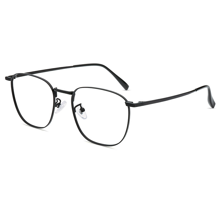 Tempus Square Full - Rim Eyeglasses: Lightweight, Stylish & Durable in Black, Black Gold, Black Silver, Rose Gold, Silver