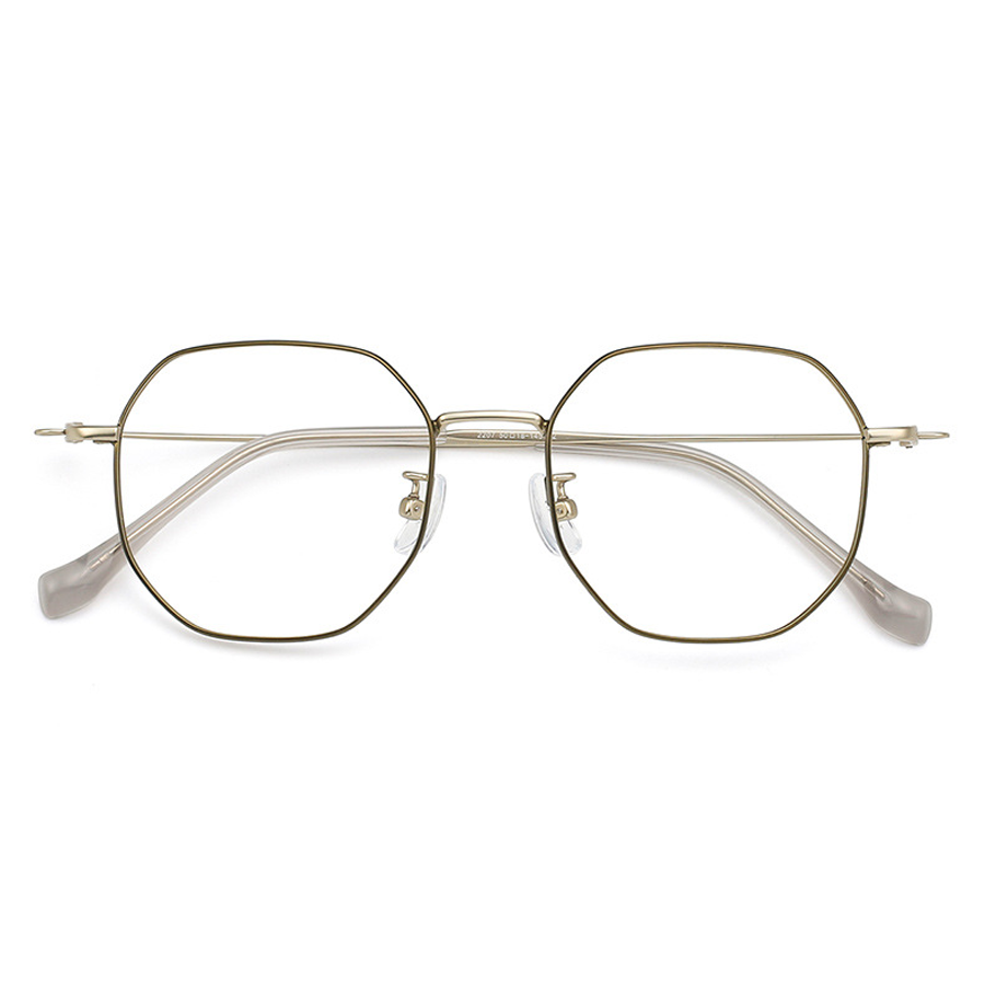 Balsam Geometric Full - Rim Eyeglasses in Black, Light Green Gold, Rose Gold & Silver - Ideal for Vision & Fashion