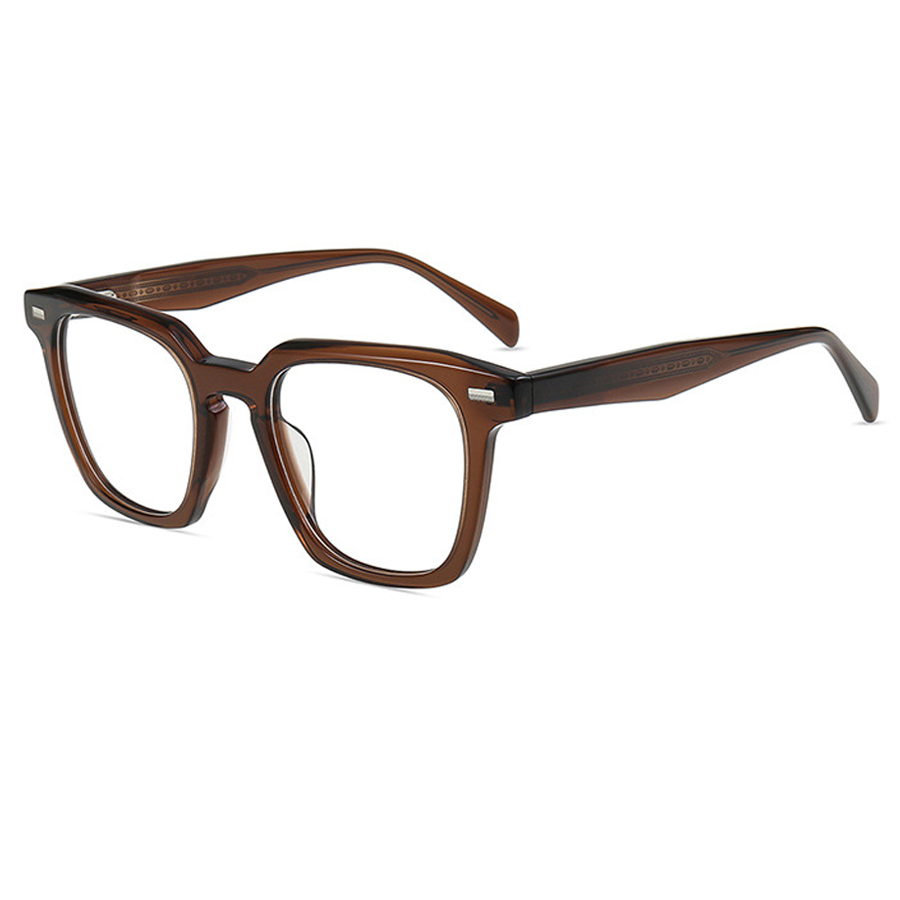 Remy Square Full - Rim Eyeglasses: Unisex Frames in Black Gray, Dark brown, Tortoise, and Transparent white for Vision Correction and Fashion