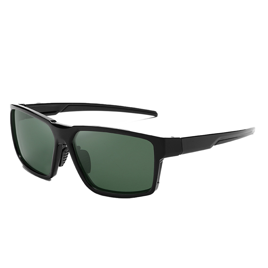 David Square Full - Rim Polarized Sunglasses: Multiple Colors, Interchangeable Lenses for Outdoor Sports and Casual Wear