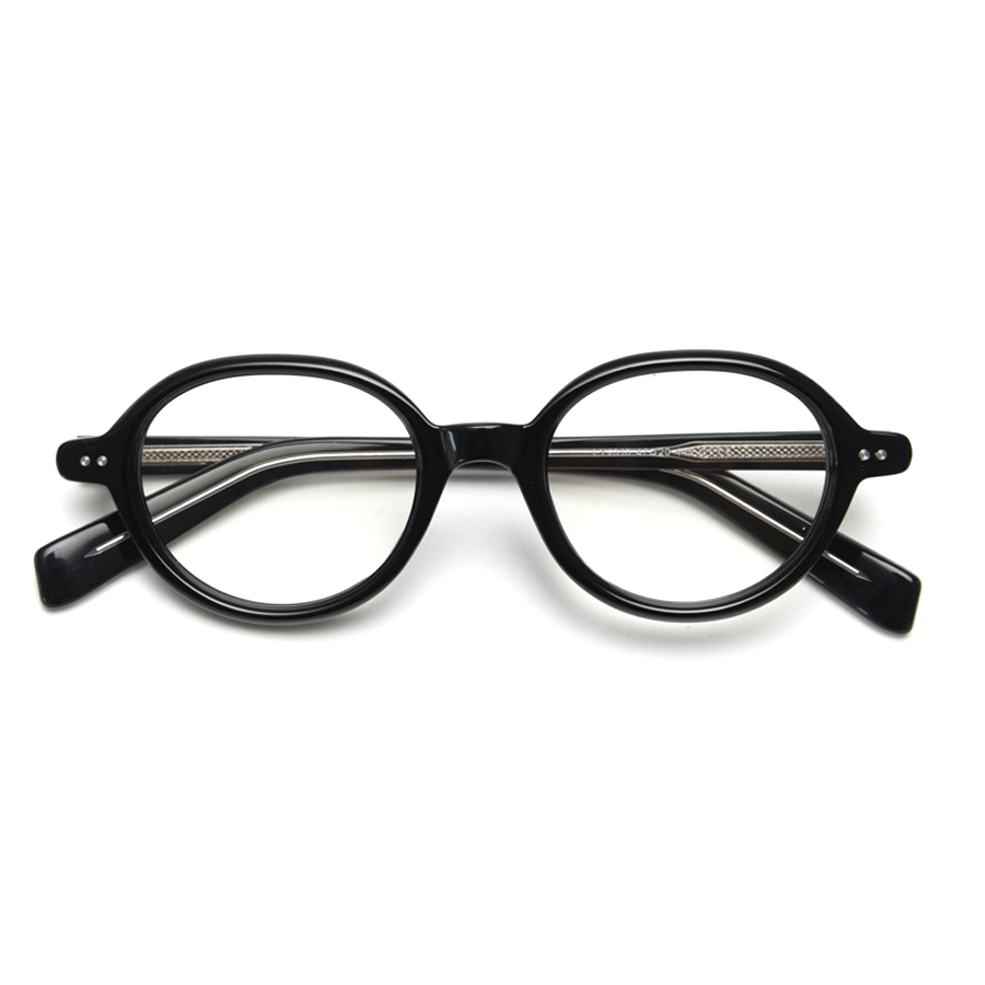 Aurora Oval Full - Rim Eyeglasses: Vintage - Inspired, Durable & Stylish in Bright Black, Brown, Tortoise, Transparent Gray, Transparent Green