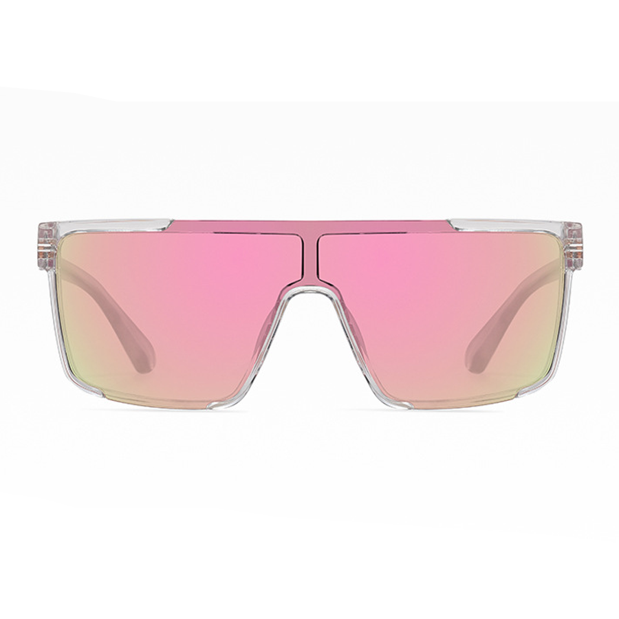 Rosy Aviator Full - Rim Polarized Sunglasses: Trendy Style with UV Protection in Black, Blue, Gray Pink, Pink & Purple