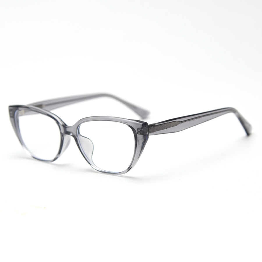 Jasmine Horn Full - Rim Eyeglasses: Cat - Eye Style in Bright Black, Olive Green, Tortoise & More Colors | Anti - Blue Light & Lightweight