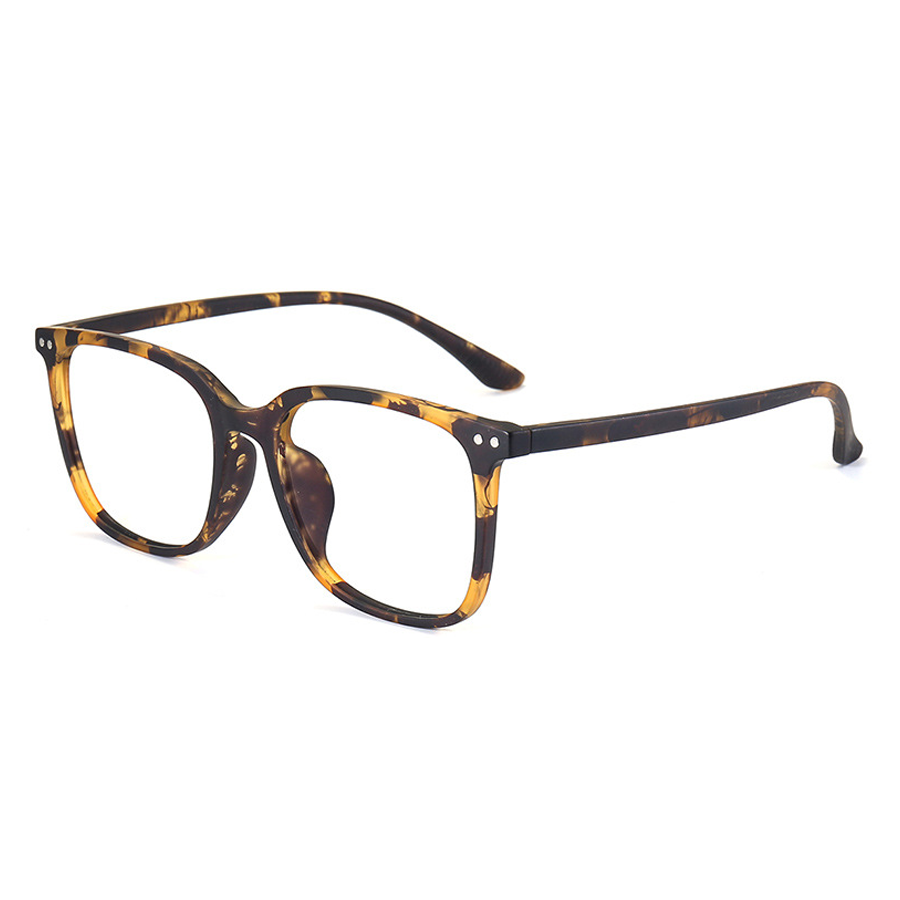 Zach Square Full - Rim Eyeglasses: Lightweight, Stylish & Functional in Bright Black, Matte Black, Tortoise, Transparent Gray & Transparent White