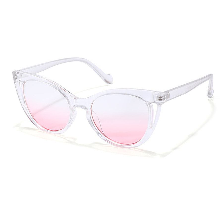 Ponga Horn Full-Rim Sunglasses for Women - Trendy Cat-Eye Design, Multiple Colors, UV Protection