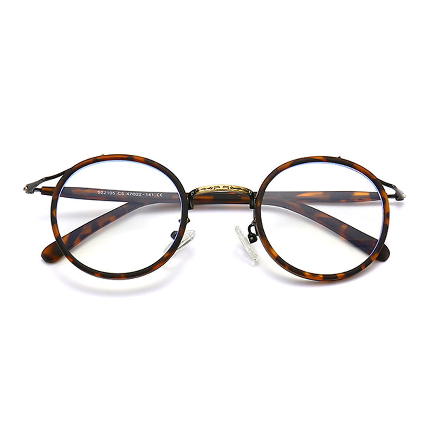 Bidu Round Full - Rim Eyeglasses: Anti - Blue Light, Multiple Colors, Ideal for Vision Correction and Fashion