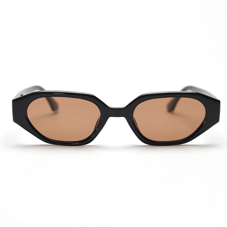 Starry Geometric Full - Rim Polarized Sunglasses: Trendy Fashion Eyewear with UV Protection in Black, Brown Black, Olive Green, Tortoise, Transparent Orange