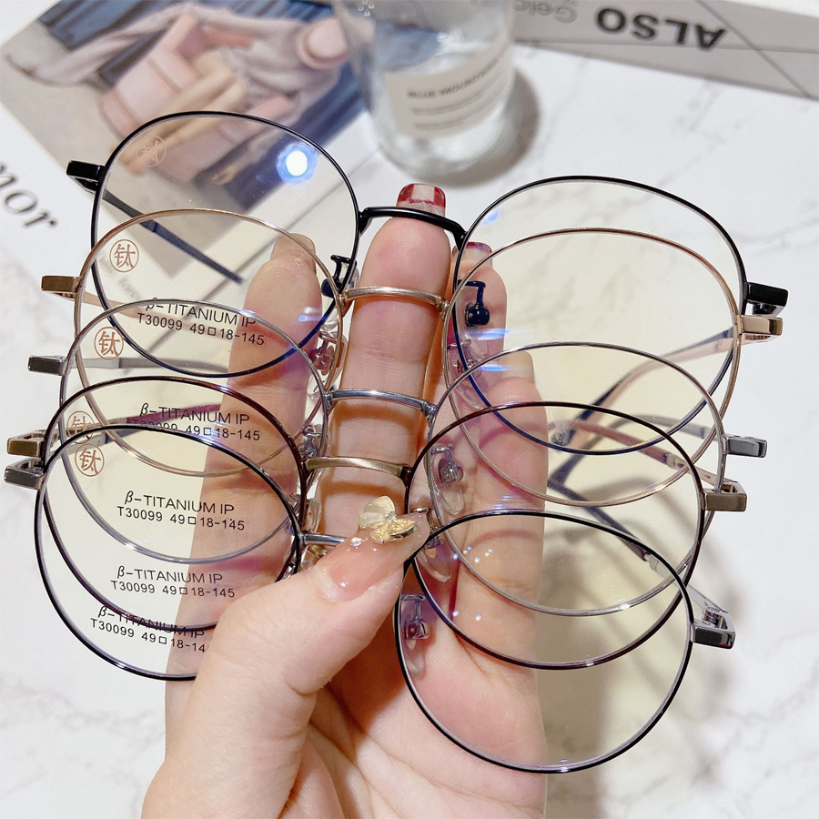 Cayla Round Full - Rim Eyeglasses in Black Silver, Matte Black, Rose Gold Pink, Rose Gold Red, and Silver - Lightweight, Stylish, and Functional