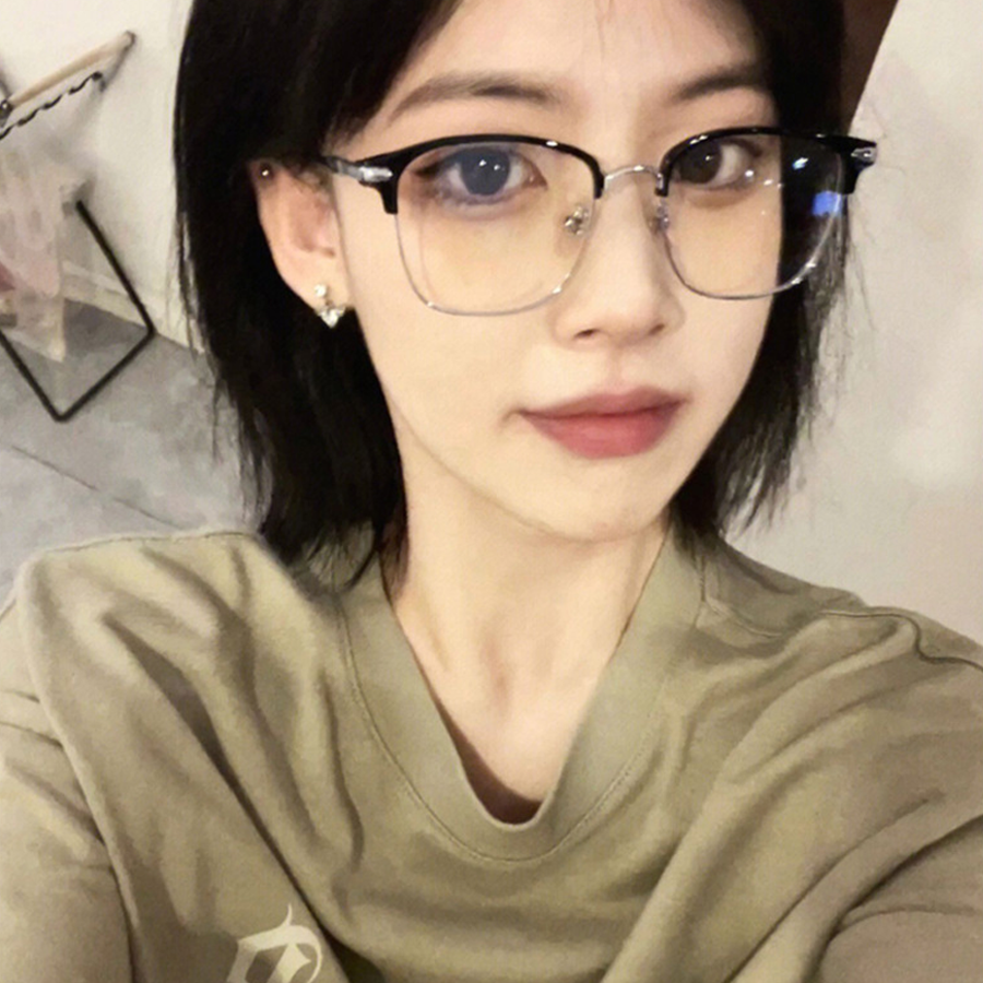 Wizard Browline Semi-Rimless Eyeglasses - Stylish, Lightweight, and Functional with Multiple Color Options