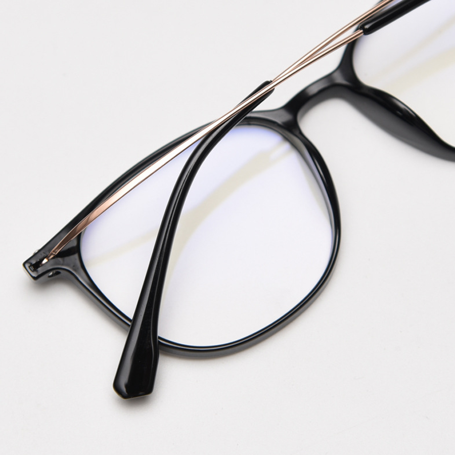 Julie Round Full - Rim Eyeglasses: High - Quality Optical Frames in Bright Black, Brown, Matte Black, Transparent White & Grey for Vision Correction and Anti - Blue Light Protection