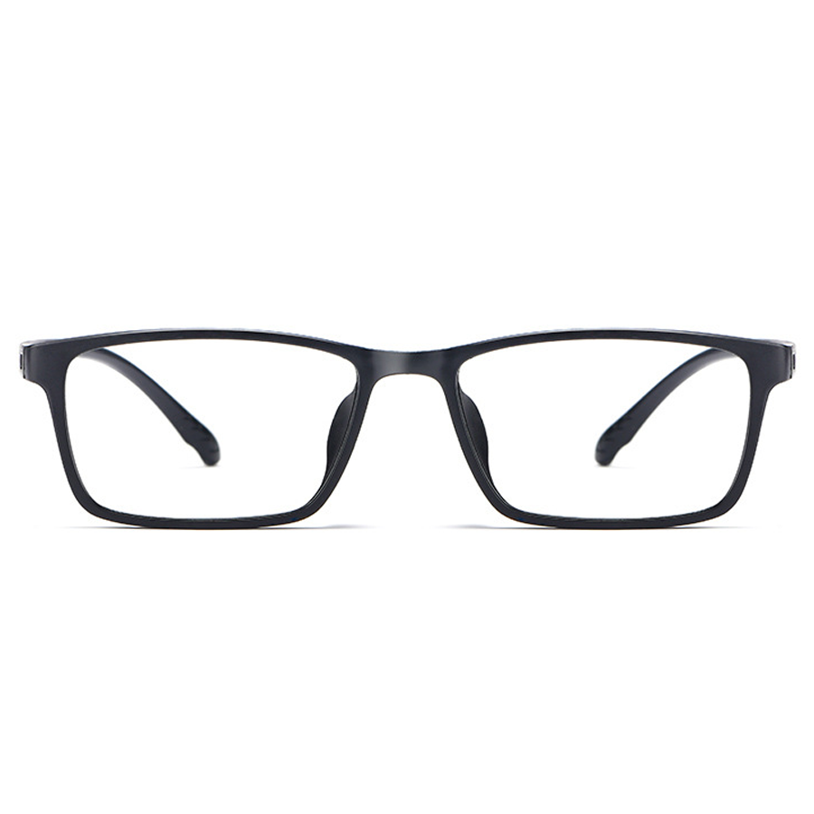Adzo Rectangle Full - Rim Eyeglasses: Unisex, Lightweight, with No - Screw Hinges in Blue, Gray, Matte Black & Transparent