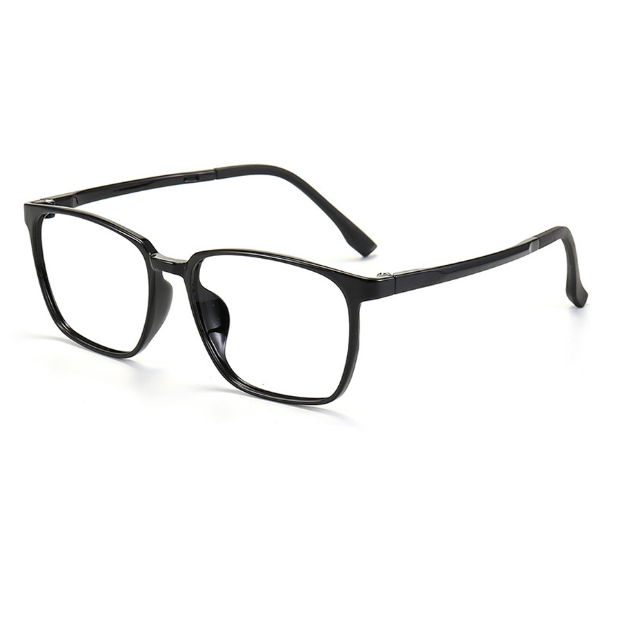 Drill Square Full - Rim Eyeglasses: High - Quality, Versatile Frames in Blue, Bright Black, Gray, Matte Black, and Silver