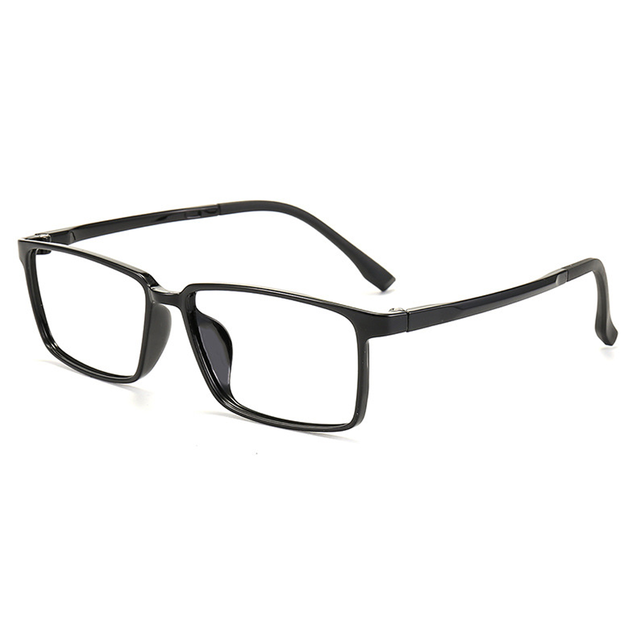 Moody Rectangle Full - Rim Eyeglasses for Men and Women - Multiple Color Options, Anti - Blue Light, Comfortable Fit