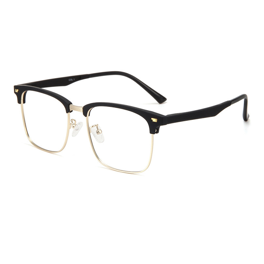 Release Browline Semi - Rimless Eyeglasses in Black, Gold, Gray, Silver - Ideal for Vision & Fashion