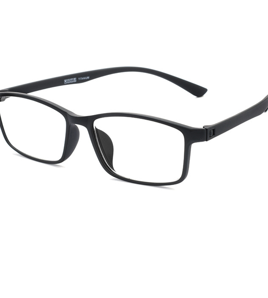 Persea Rectangle Full - Rim Reading Eyeglasses by Prisoner Eyewear - Matte Black, Multiple RX Options for Vision Correction