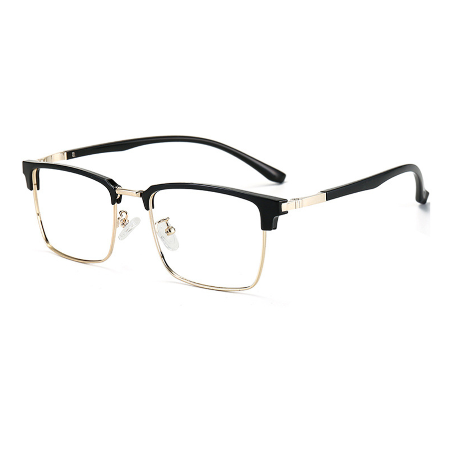 Vista Browline Semi - Rimless Eyeglasses: Stylish & Comfortable Frames in Multiple Colors (Black, Black Gold, etc.) for All Occasions