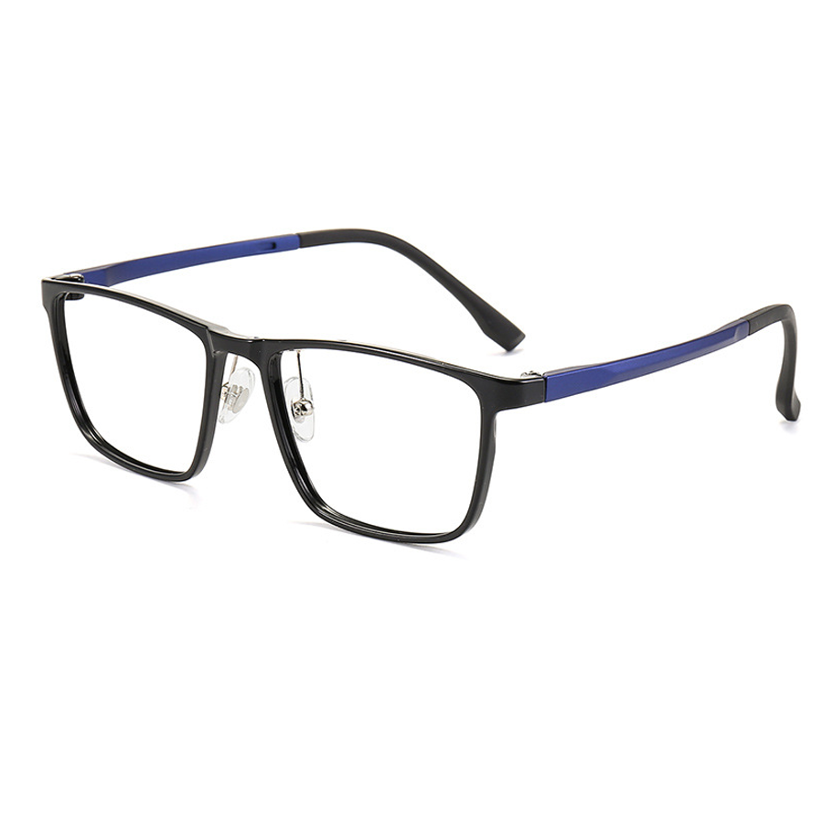 Orson Rectangle Full - Rim Eyeglasses: Lightweight, Stylish & Functional in Blue, Bright Black, Brown, Gray, Matte Black