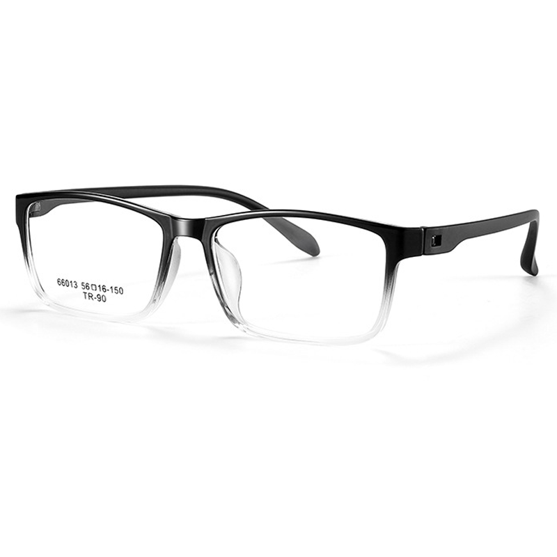 Orbital Square Full Rim Eyeglasses - TR - 90 Frames in Bright Black, Gradient Black, Matte Black, Matte Blue & Transparent Gray for Vision Correction & Fashion