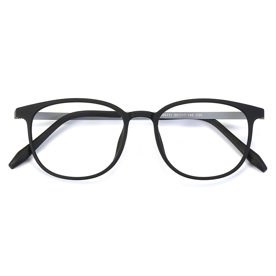 Corey Round Full - Rim Eyeglasses: Multiple Matte Black Color Variants, Lightweight, Anti - Blue Light, Ideal for All - Day Wear