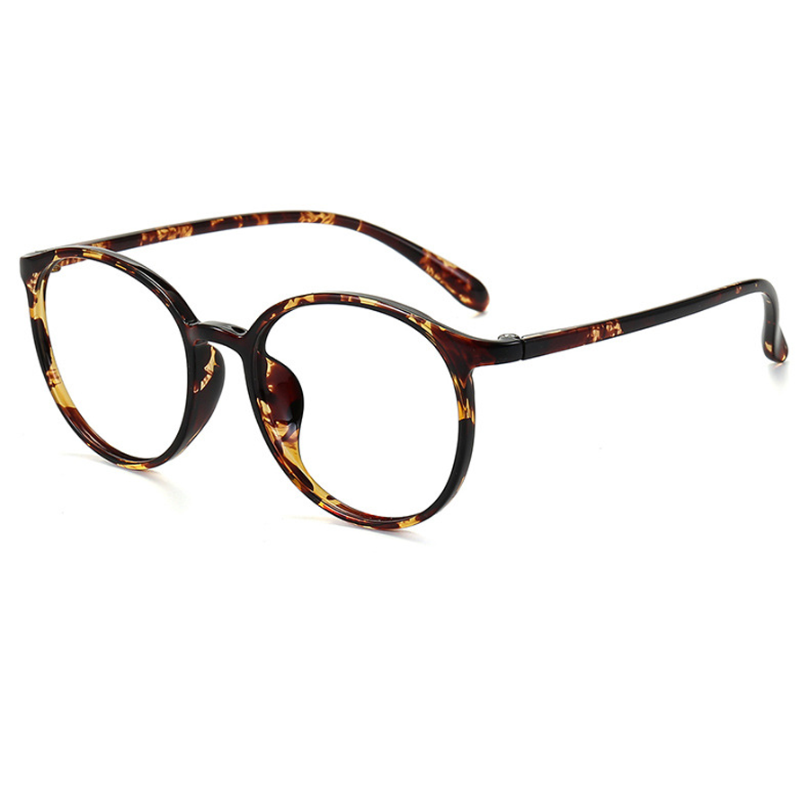 Central Round Full-Rim Eyeglasses - Lightweight Plastic Frames in Multiple Colors for Vision Correction & Fashion