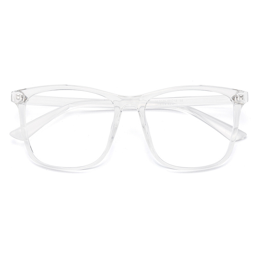 Baxter Square Full - Rim Eyeglasses in Bright Black, Gradient Black, Matte Black, Transparent Blue, Transparent Gray & White - Lightweight & Stylish for Vision & Fashion