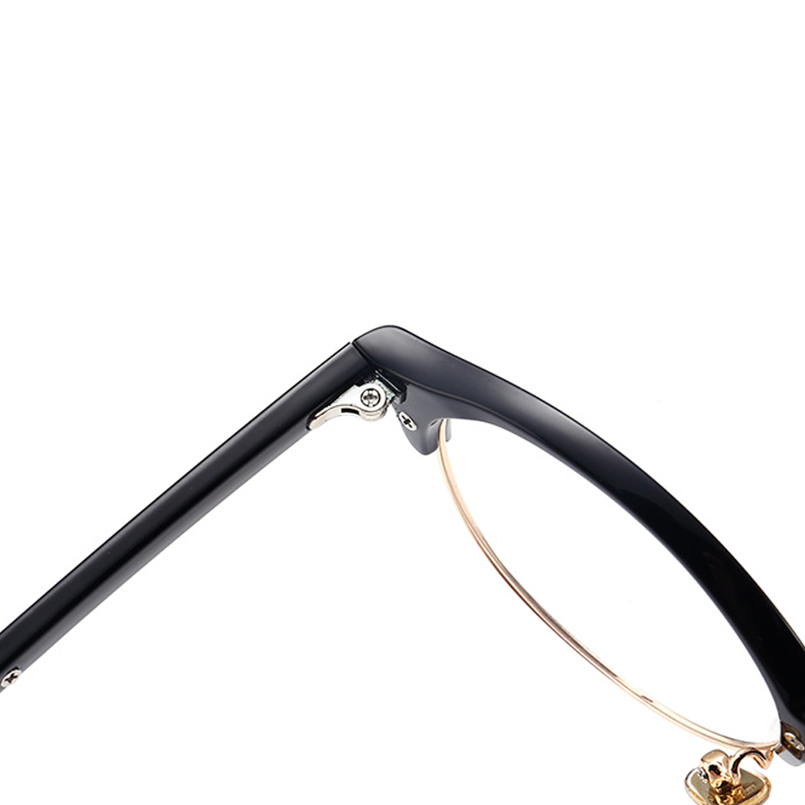 Rise Browline Semi - Rimless Eyeglasses: Premium Frames in Multiple Colors (Black Gold, Brown Tortoise, etc.) for Vision Correction & Fashion